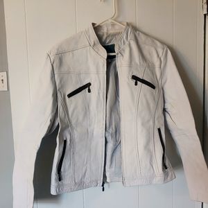 White leather jacket